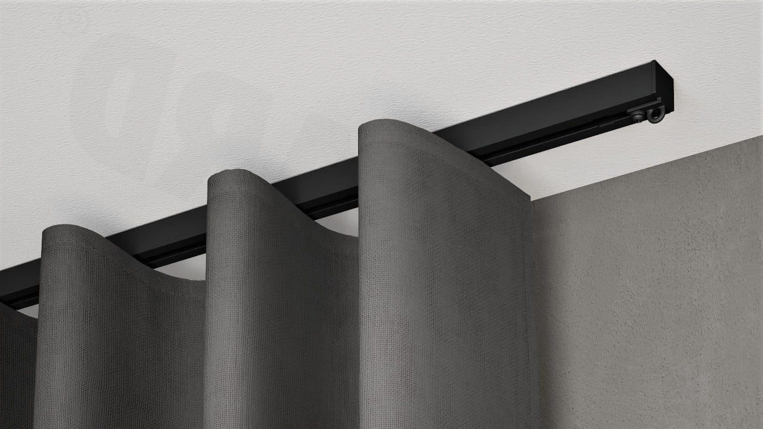 Doppelte Gardinenstangenhalterung, robuste Gardinenstangen-Haken, schwarze  Gardinenstangenhalter für 3,5 bis 3,1 cm Gardinenstangen